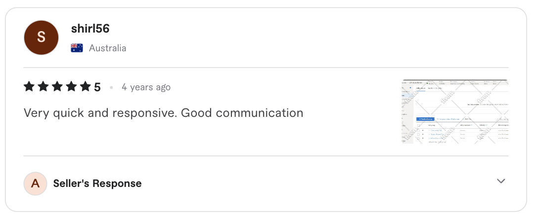 Screenshot of the original five-star client review for Google Ads setup