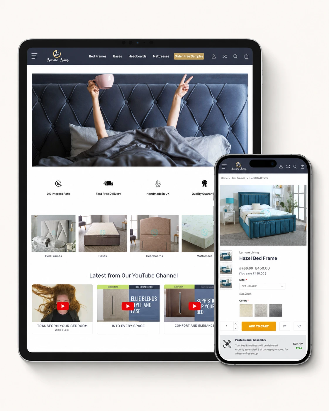 L'Amore Living Ltd website project