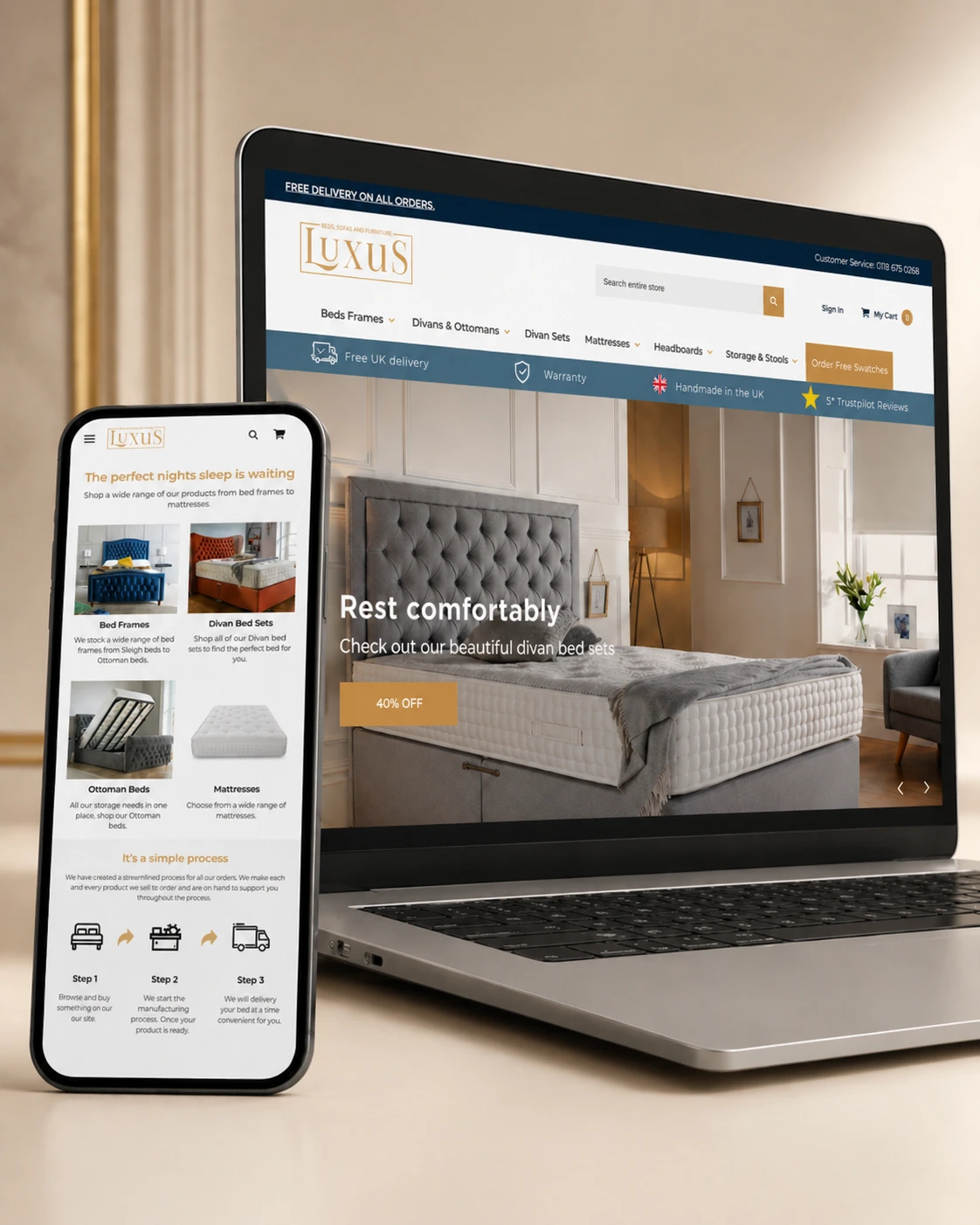 Luxus Beds website project