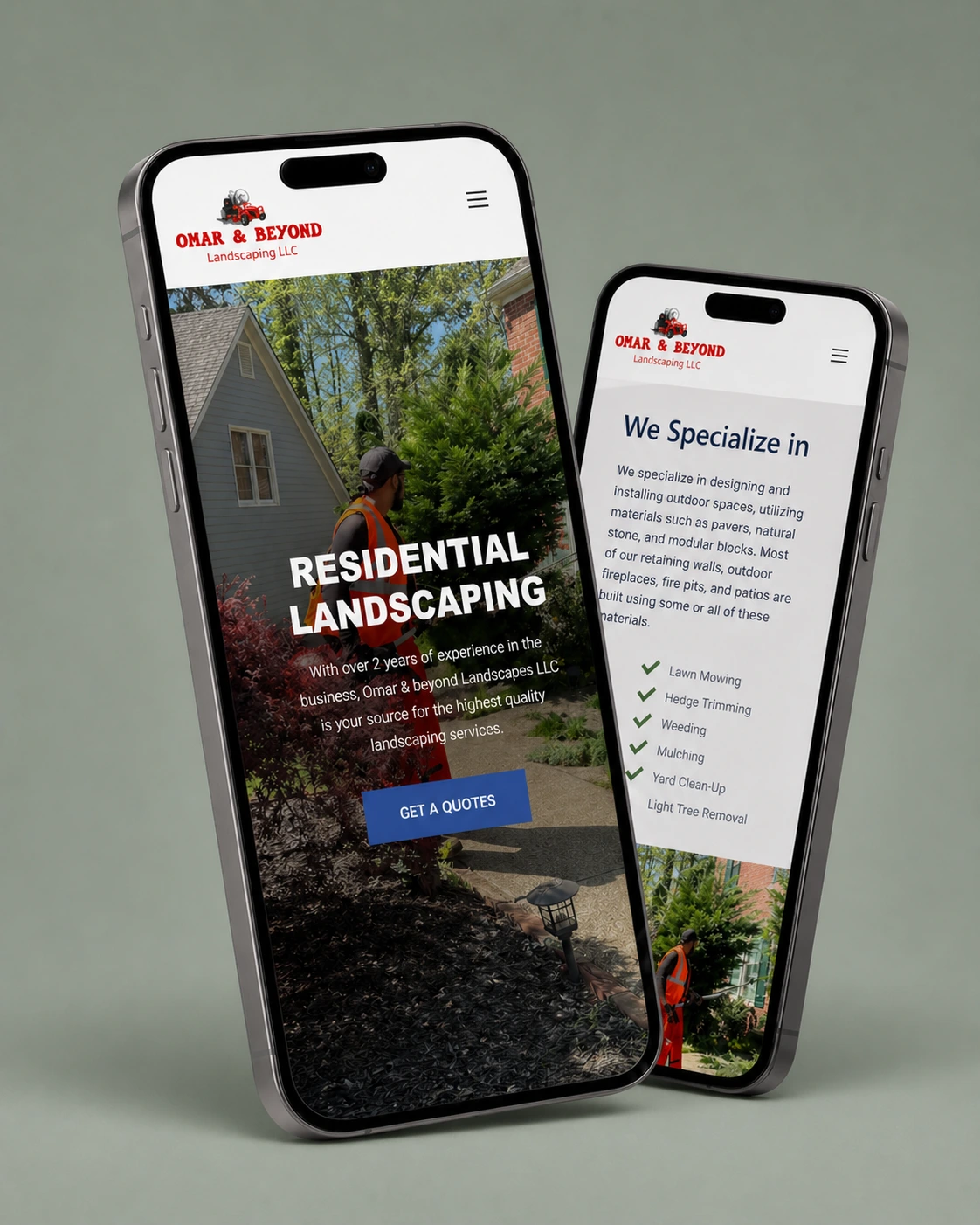 Omar & Beyond Landscaping website project