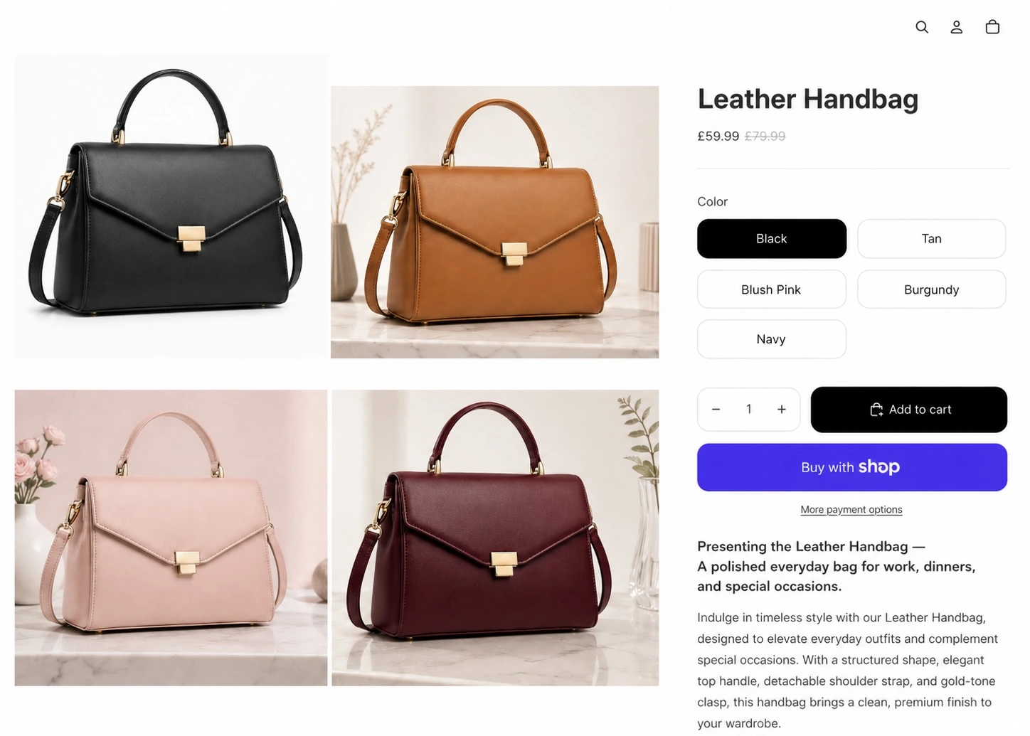 Pre-optimization Shopify product page with friction points highlighted
